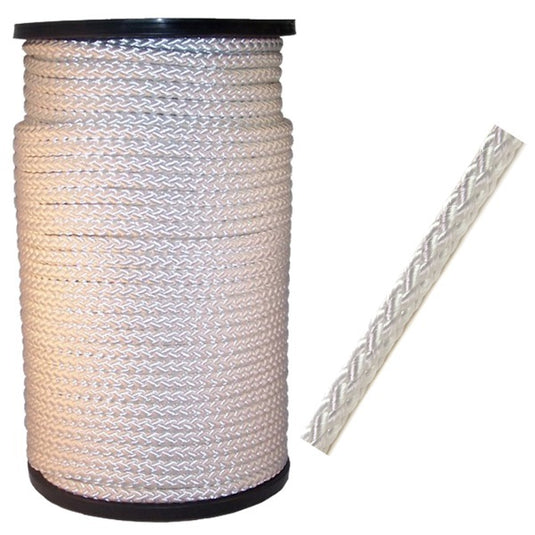 Producten nylon touw wit gevlochten 12mm 100m