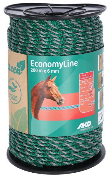Afbeelding laden in galerijviewer, Ako producten koord economyline 200m 6mm groen grijs 6x0 2mm recy
