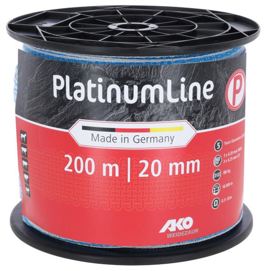 Ako producten platinumline schriklint 20 mm wit blauw 200m