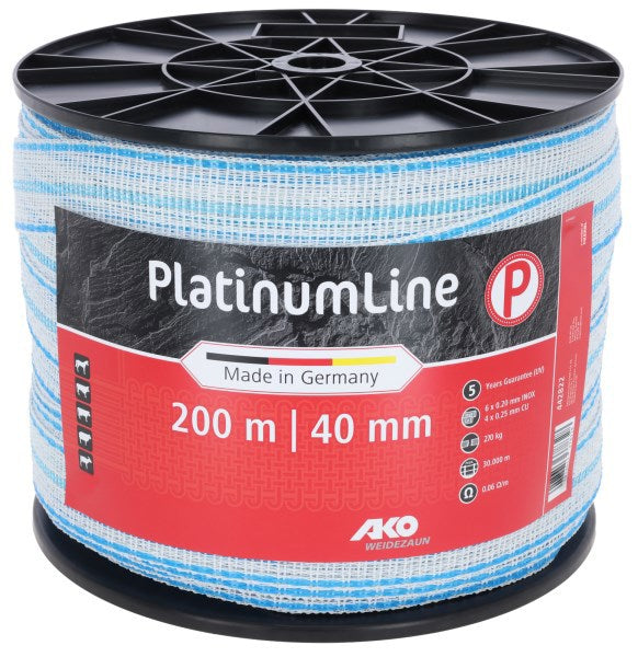Afbeelding laden in galerijviewer, Ako producten platinumline schriklint 40 mm wit blauw 200m

