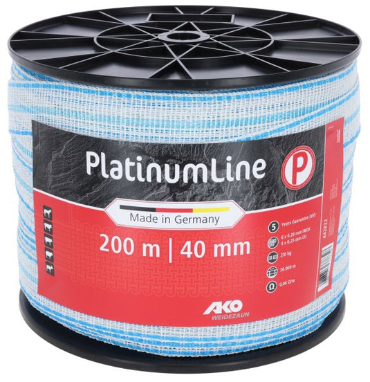 Ako producten platinumline schriklint 40 mm wit blauw 200m