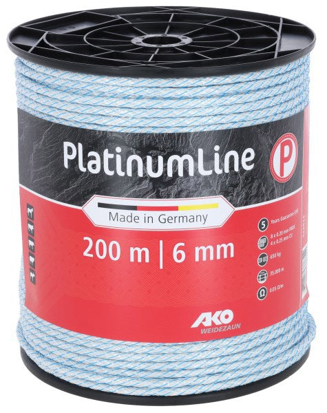 Afbeelding laden in galerijviewer, Ako producten platinumline afrasteringskoord 6mm 200m wit blauw
