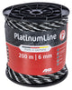 Ako producten platinumline afrasteringskoord 6mm 200m wit zwart