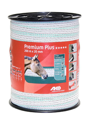Ako producten premium plus schriklint wit groen 2cm 200m
