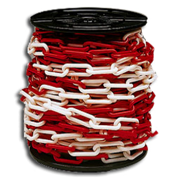 Producten afzetketting rood wit 6mm 30m