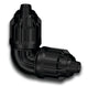 Producten knie 90 pp 16 mm quick joint 6bar zwart v bevloeiingsslang