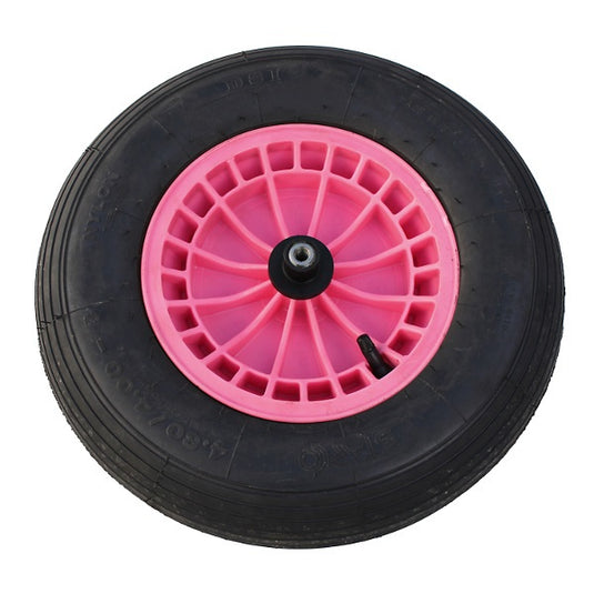 Fort producten wiel 4 80 4 00x8 2ply band kunststof velg roze as 13cm