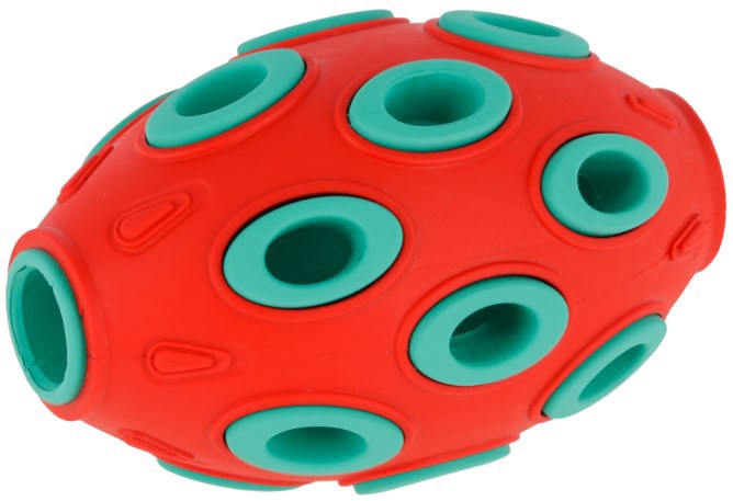 Afbeelding laden in galerijviewer, Producten rugby toyfastic te vullen rood turkoois 12 x 7 5 cm
