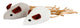 Producten muis grijs wit 7cm 2 stuks