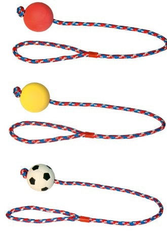 Producten schuimrubberbal aan touw 60cm