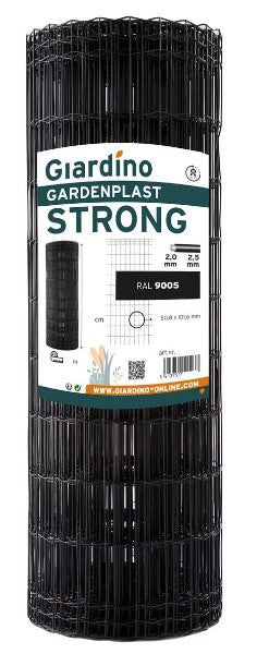 Giardino producten gaas gardenplast strong zwart 1 52m x 25m