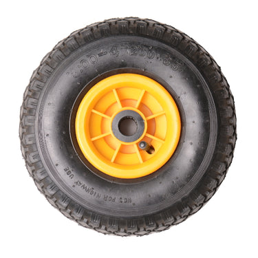 Mm producten wiel 3 00x4 zonder as gele velg voor slangenwagen