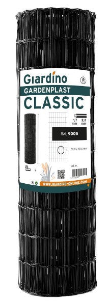 Giardino producten gaas gardenplast classic 1 83m x 25m ral 9005 zwart