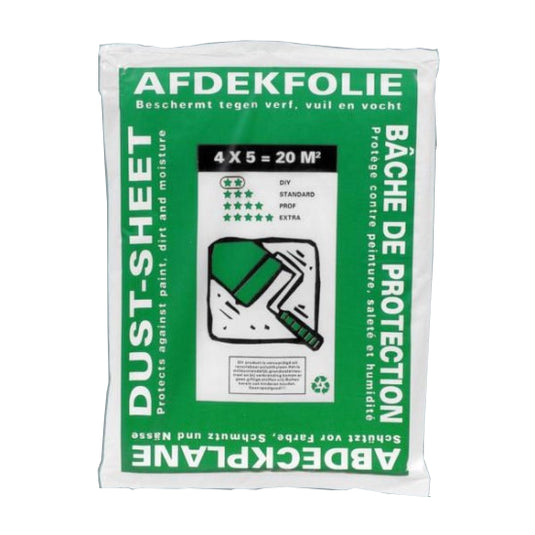 Producten afdekfolie hdpe 4 x 5m 7my
