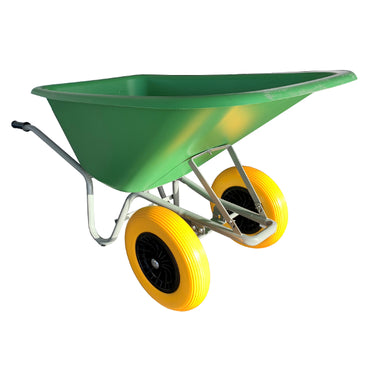 Altrad producten kruiwagen forza 165l hdpe bak groen 2 nml wielen