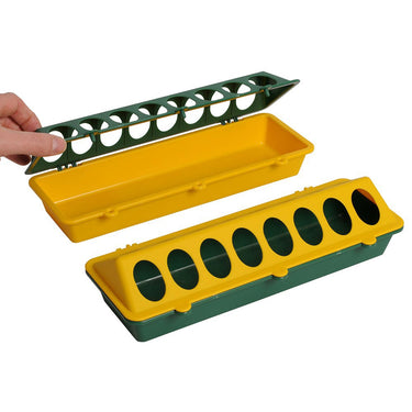 Olba producten kuikenvoerbak kunststof 30cm geel groen