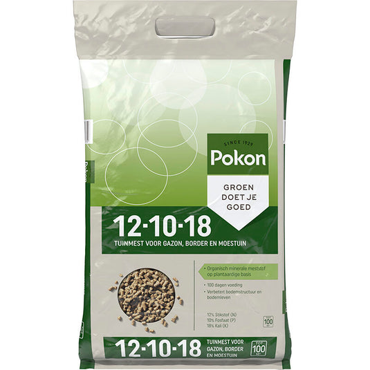 Pokon producten tuinmest 12 10 18 3 75kg organisch mineraal