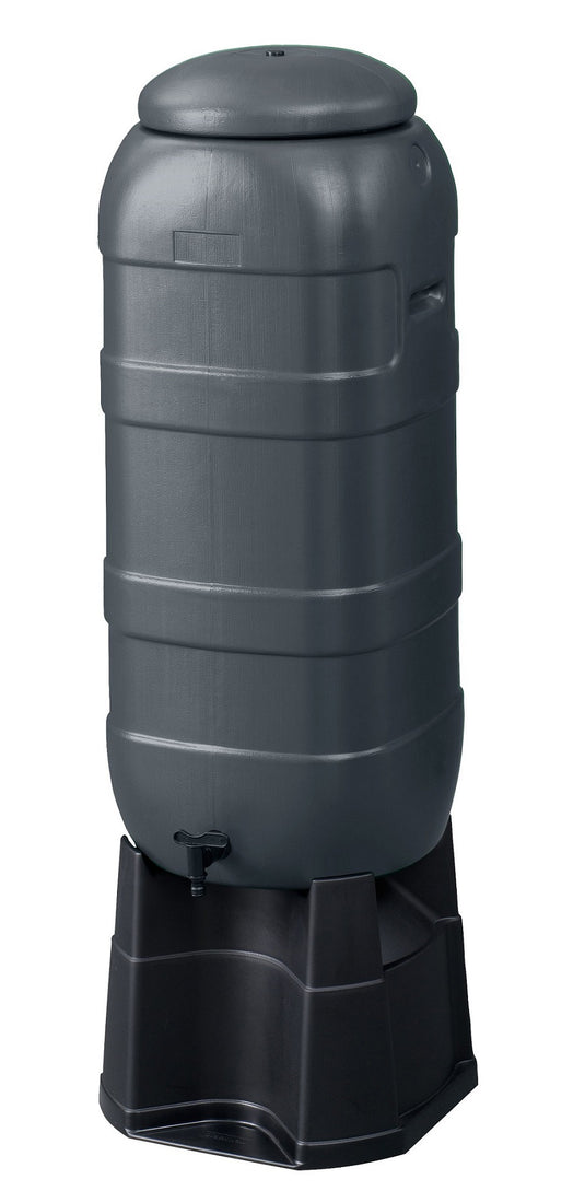 Begreen producten regenton compl 100 liter antraciet plusgratis voet
