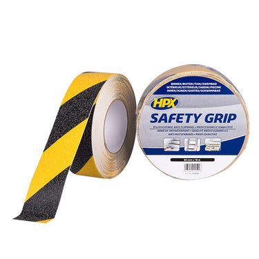 Hpx producten anti slip tape geel zwart 50mm x 18m