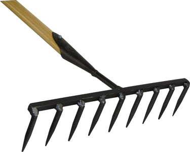 De wit producten zaadhark 9 tands rond essen steel 170cm dewit