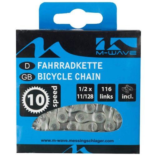 Afbeelding laden in galerijviewer, M-Wave Ketting 10-speed, 1 2x11 128 116L grijs (hangverpakking)
