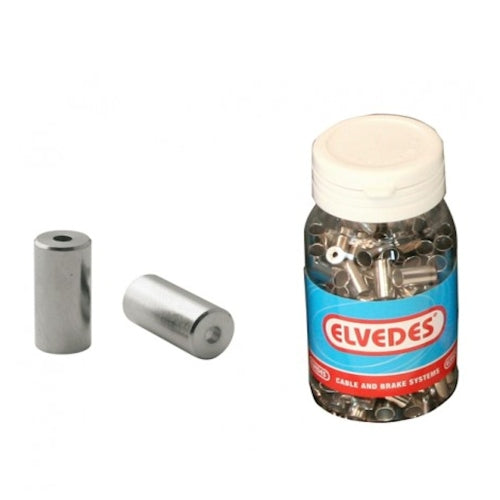 Afbeelding laden in galerijviewer, kabelhoedjes messing 5 mm zilver 200 stuks
