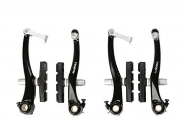 V-brake rem-set zwart voor + achter compleet