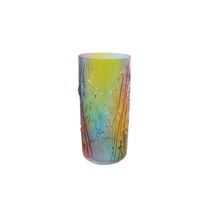 Cosydecor vaas rainbow multicolor glas ø12x25,5cm