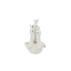 Vaas three swan off-white aardewerk 15,5x13x27,5cm