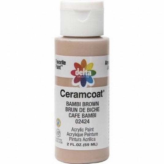 Delta • ceramcoat mat acrylic paint bambi brown