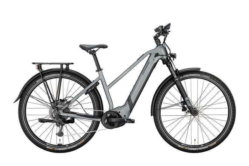 Afbeelding laden in galerijviewer, Conway elektrische trekkingfiets cairon t 3.0 750 mod. 24 ebike cairon t 3.0 750 750 28 45 trap. grey bl.
