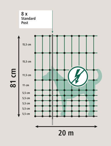 Afbeelding laden in galerijviewer, Ako producten campingnet 20meter 80cm groen enkele pen
