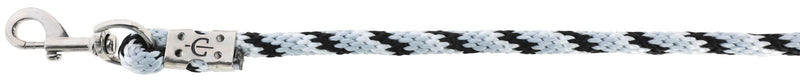 Afbeelding laden in galerijviewer, Abi producten halstertouw mustang karjn haak zilver zwart wit
