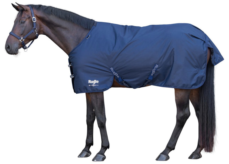 Afbeelding laden in galerijviewer, Abi producten paardendeken outdoor rugbe marine 135cm grijs
