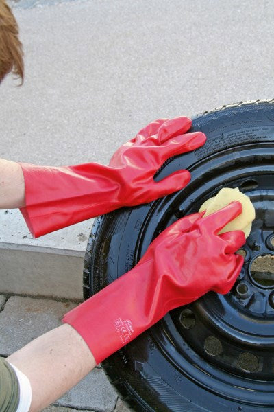 Afbeelding laden in galerijviewer, Keron producten handschoen pvc rood 35cm
