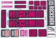 Rockshox decor set decal set magneta