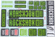 Rockshox decor set decal set green