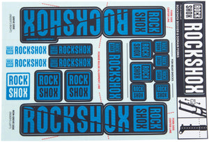 Rockshox decor set decal set blue