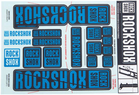 Rockshox decor set decal set blue