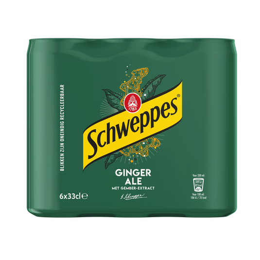 Schweppes ginger ale blik (24x 33 cl)