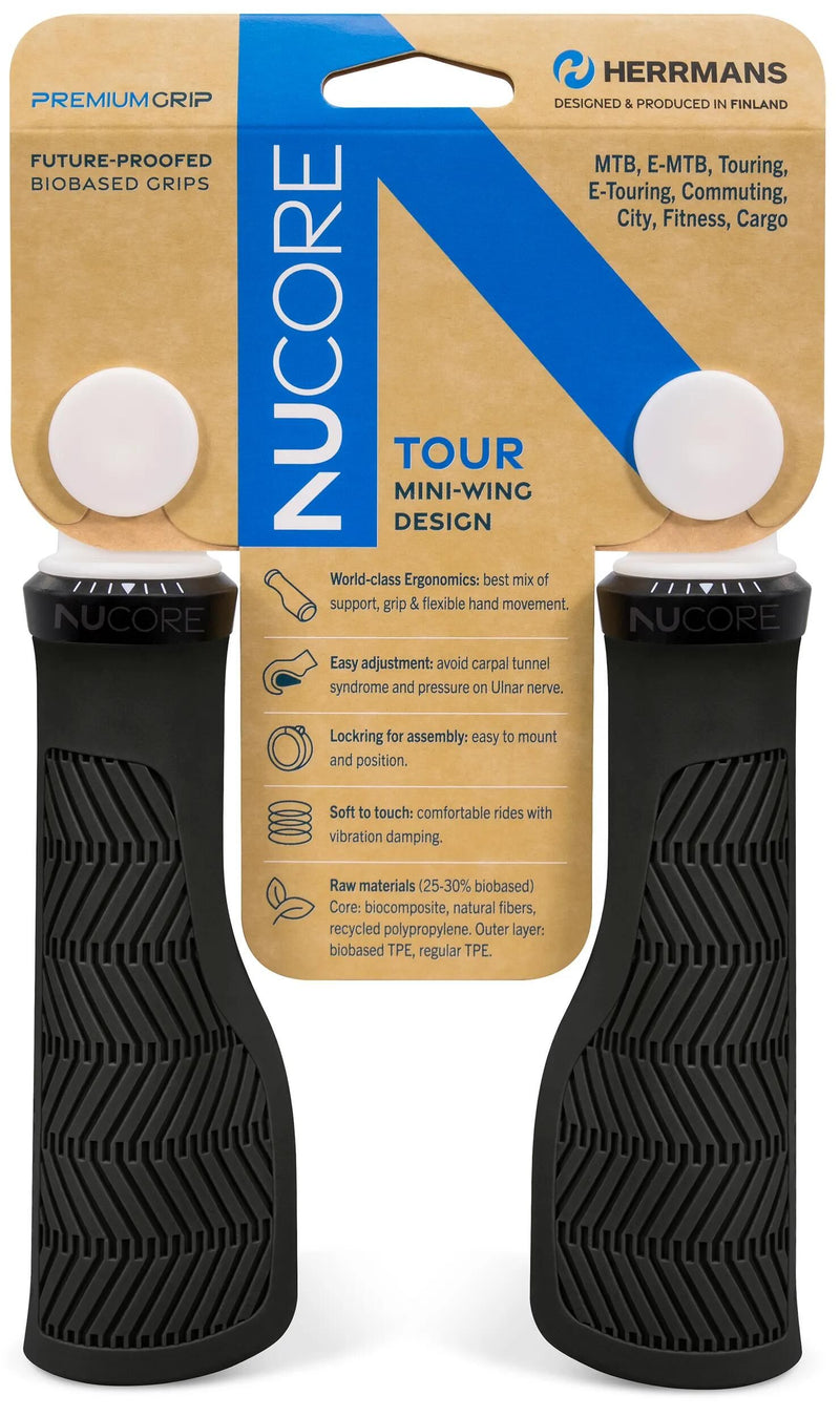 Afbeelding laden in galerijviewer, Herrmans handvatset nucore tour wave 130 130mm zwart
