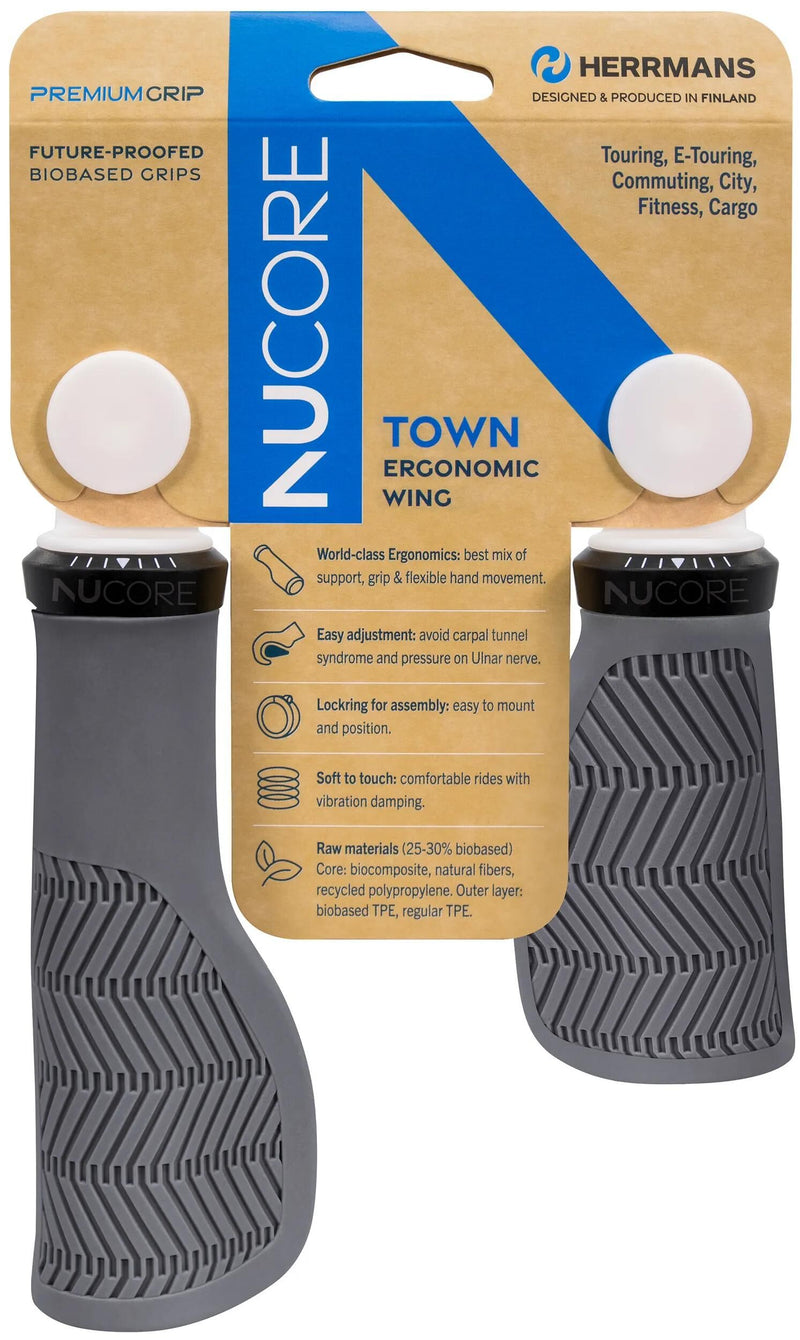 Afbeelding laden in galerijviewer, Herrmans handvat nucore town grip nucore town wave 130 190mm grey
