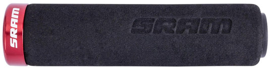 Sram handvat grip black red with red clamps