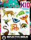 Reflective berlin reflex-sticker k.i.d. ref.sticker re.berlin kid jungle