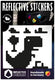 Reflective berlin reflex-sticker decals ref.sticket ref.berlin decals t-rex black