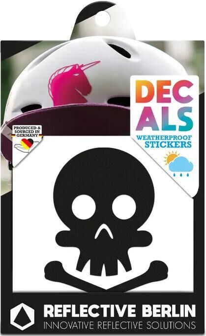 Reflective berlin reflex-sticker decals refl.strip refl.berlin declas skull black