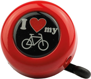 Reich fietsbel i love my bike bell i love my bike red