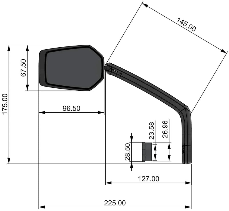 Afbeelding laden in galerijviewer, Contec achteruitkijkspiegel e-view evo gl ct rear-view mirror e-vie evo gl dazz m.g-link

