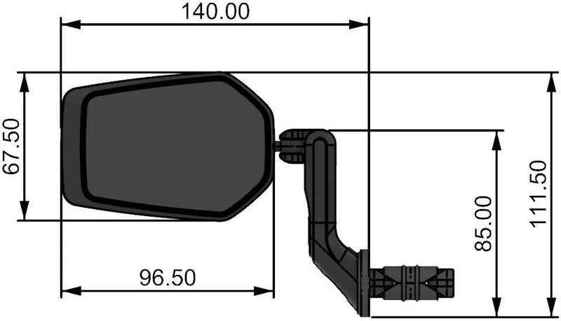 Afbeelding laden in galerijviewer, Contec achteruitkijkspiegel e-view evo ct rear-view mirror e-vie evo s m.dazz lens
