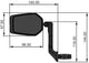 Contec achteruitkijkspiegel e-view evo ct rear-view mirror e-vie evo m m.dazz lens